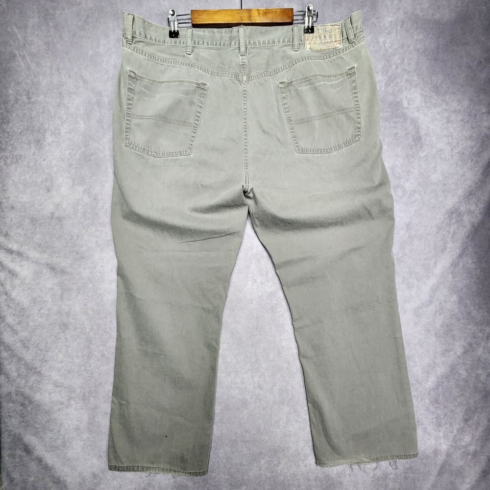 Polo Ralph Lauren 650 Light Green Straight Leg Cotton Pants Mens size 42x30